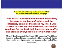 Go to: Overcoming The Gideon Complex:Deal With Your Fear & Failure In 7 Days.