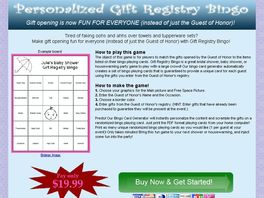 Go to: Personalized Gift Registry Bingo