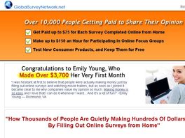 Go to: Global Survey Network - Get Paid to Take Surveys