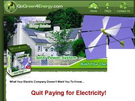 Go to: Go Green 4 Energy - Renewable Energy Solutions - Solar And Wind Power!