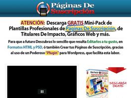 Go to: Paginas De Suscripcion - Paquete Profesional + Plugin Optin + Bonos