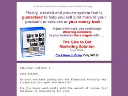 Go to: Give To Get Marketing Solution