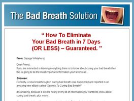 Go to: Secrets To Curing Bad Breath.