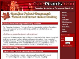 Go to: Canadian Assistance Grants Programs Directory