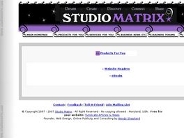 Go to: Website Graphic Headers And E-books From Studio Matrix.