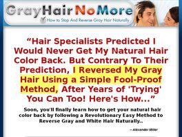 Go to: Gray Hair No More - Reverse Gray Hair - 2020 Update