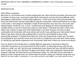 Go to: Carl's Chromatic Harmonica Course.