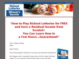 Go to: Richest Lotteries Winner's Secrets.