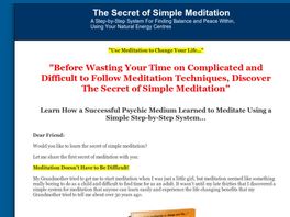Go to: The Secret of Simple Meditation