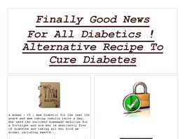 Go to: Cure Diabetes Recipe.
