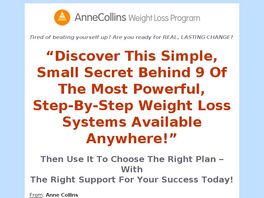 Go to: Anne Collins Weight Loss Program.