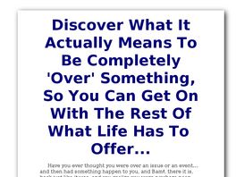 Go to: Self Help For Getting Over An Issue Successfully & Completely.