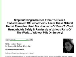 Go to: Herbal Hemorrhoids Cure! Great Converting Website!