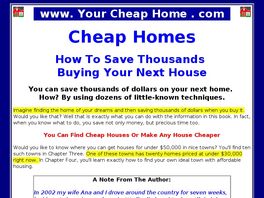 Go to: Cheap Homes - How To Save Thousands