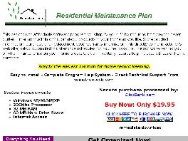 Go to: Residential Maintenance Plan.