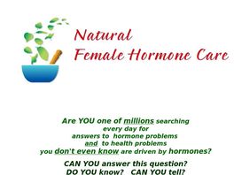 Go to: Natural Female Hormone Care