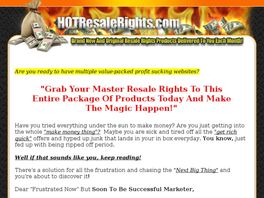 Go to: Value Packed Master Resale Rights Packages At Discounted Prices.