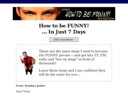 Go to: How to be Funny!