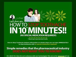Go to: How To Stop Toothache In 10 Minutes!