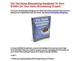 Go to: The Home Remodeling Handbook: The Guide For 1st Time Home Remodelers