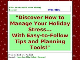 Go to: Holiday Survival Guide.