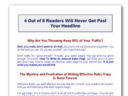 Go to: How To Write An Internet Sales Page.