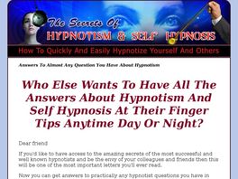 Go to: The Secrets Of Hypnotism.