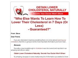 Go to: Obtain Lower Cholesterol Naturally