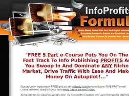 Go to: Brand New Info Profits Formula Video Training - Earn 65% Commissions!
