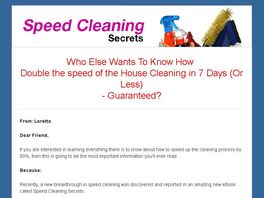Go to: Speed Cleaning System