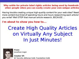 Go to: Instant Article Wizard