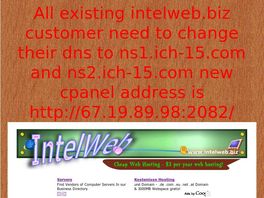 Go to: Host Uninterrupted Sites From $3 Per Year - www.intelweb.biz.