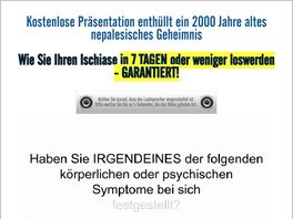 Go to: German Sciatica Sos - Ischias Sos (tm) + $50 Bonus, Just Launched!