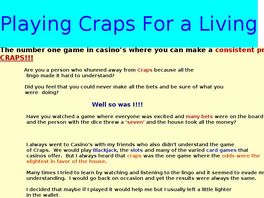 Go to: Playing Craps For A Living.