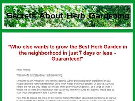 Go to: Secrets About Herb Gardening