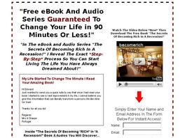 Go to: The Secret Of Becoming Rich In A Recession!