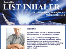 Go to: James Dix's List Inhaler, The Number 1 List Building Course Online