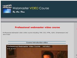 Go to: Webmaster Video Course for Professionals