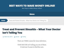 Go to: Cure Sinus Infections - What Your Doctor Isn't Telling You