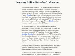 Go to: Education - Learning Difficulties.