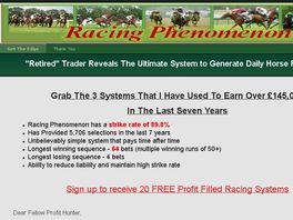 Go to: Racing Phenomenon - Profits Keep Coming!