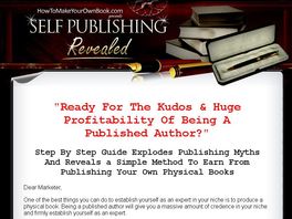 Go to: How To Make Your Own Book - Self Publishing Revealed!