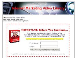 Go to: Internet Marketing Video Library
