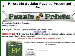 Go to: Printable Sudoku Puzzles.