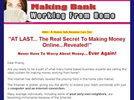 Go to: Making Bank Working From Home.