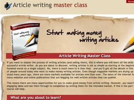 Go to: Article Writing Master Class