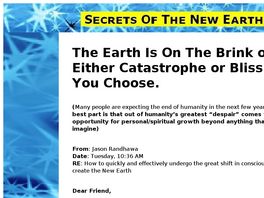 Go to: Future of the New Earth