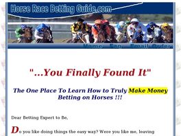Go to: Horse Race Betting Guide