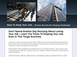 Go to: How To Keep Your Job.