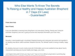 Go to: Australian Shepherd Secrets Ebook